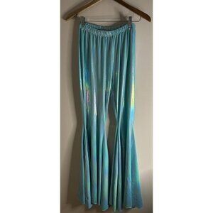 Sugar Thrillz In A Trance Flare Iridescent Pants Women’s XS Mermaid